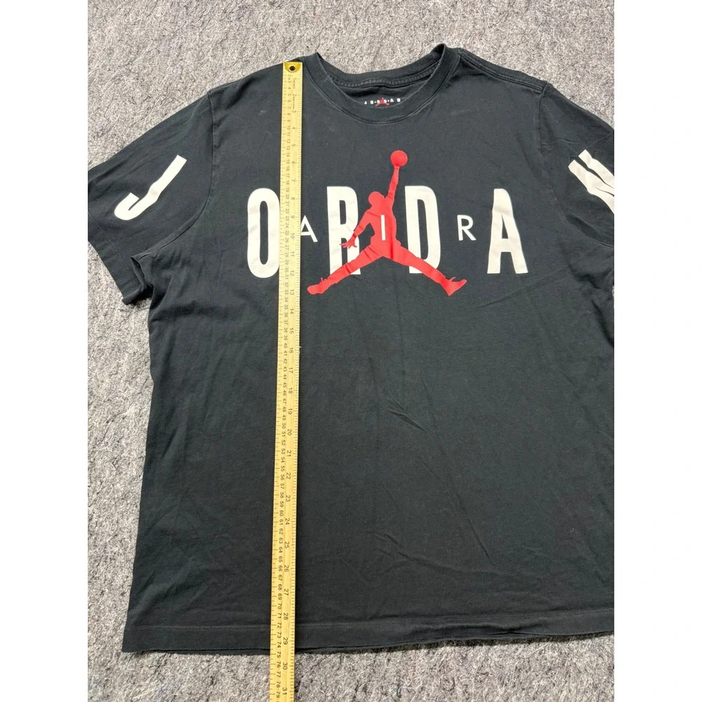 Jordan Jumpman Graphic T-Shirt Mens XXL Black Red White DH4179-010 Cotton Tee
